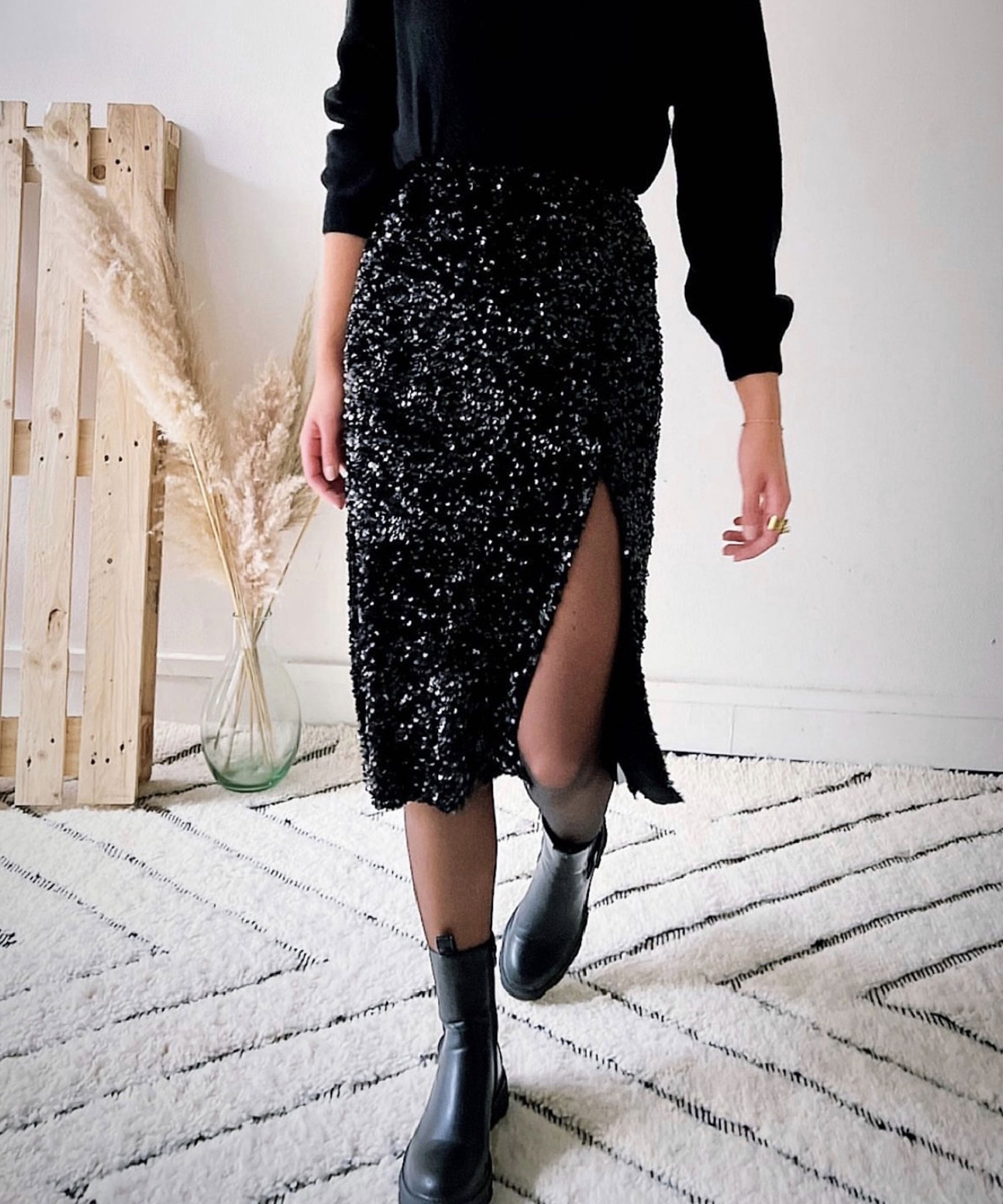 Winter Midi Rock Stiefel Rock Cowboy Stiefel Kombinieren Blazer