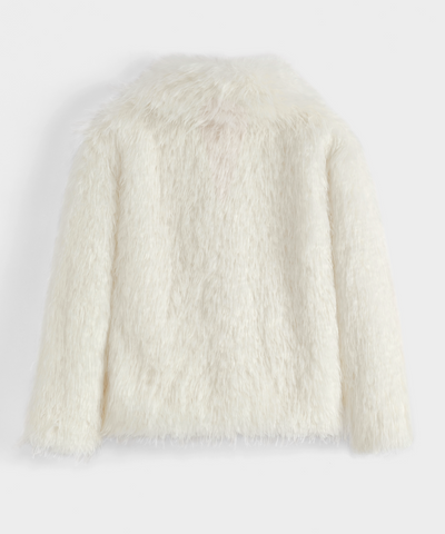 Kunstfell Jacke Sophie Weiß