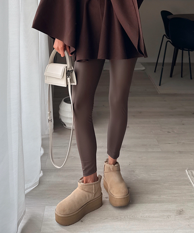 Lederleggings Ksenia Dunkelbraun Ladypolitan ♡