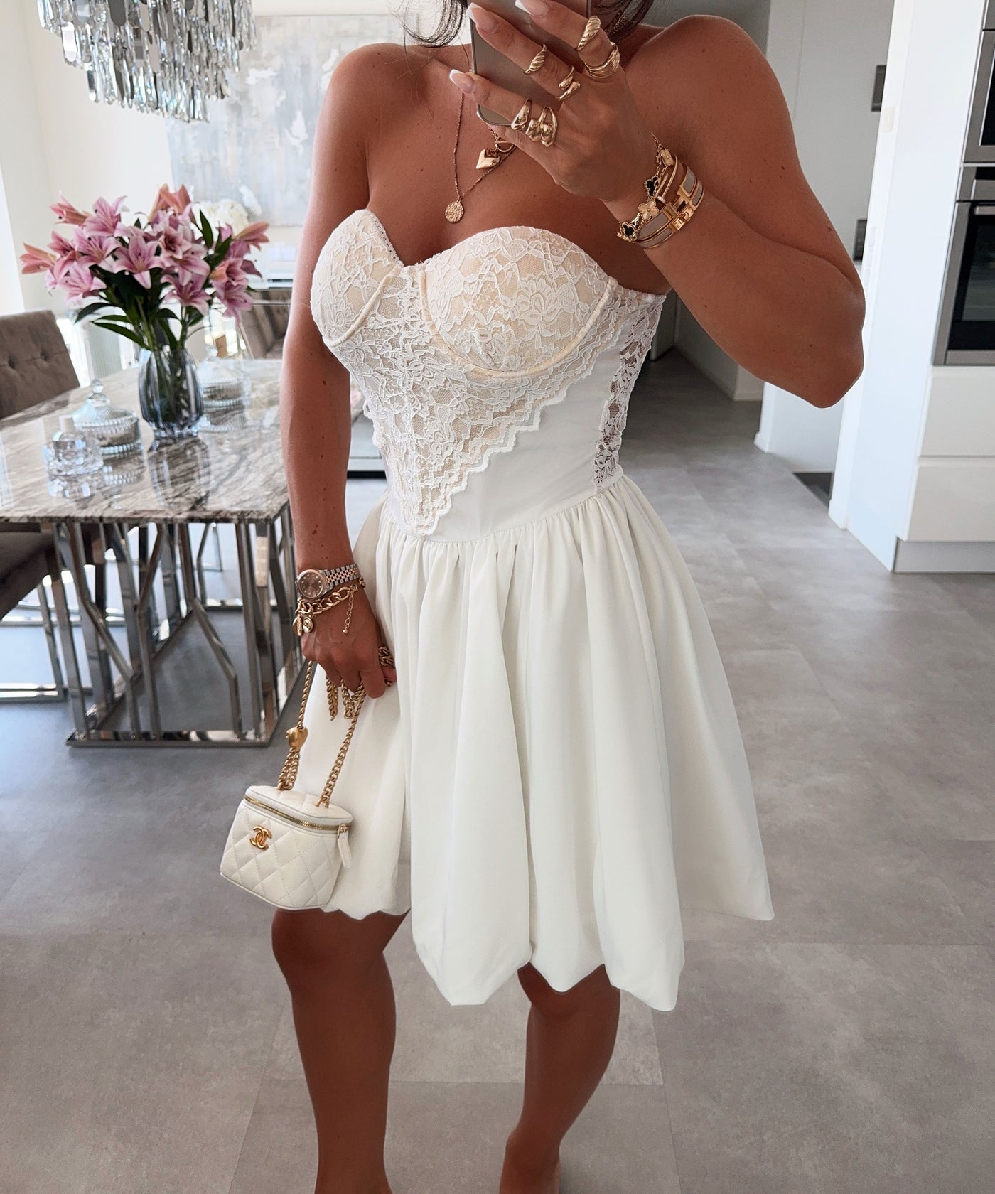 Kleid Elio Weiß Ladypolitan ♡