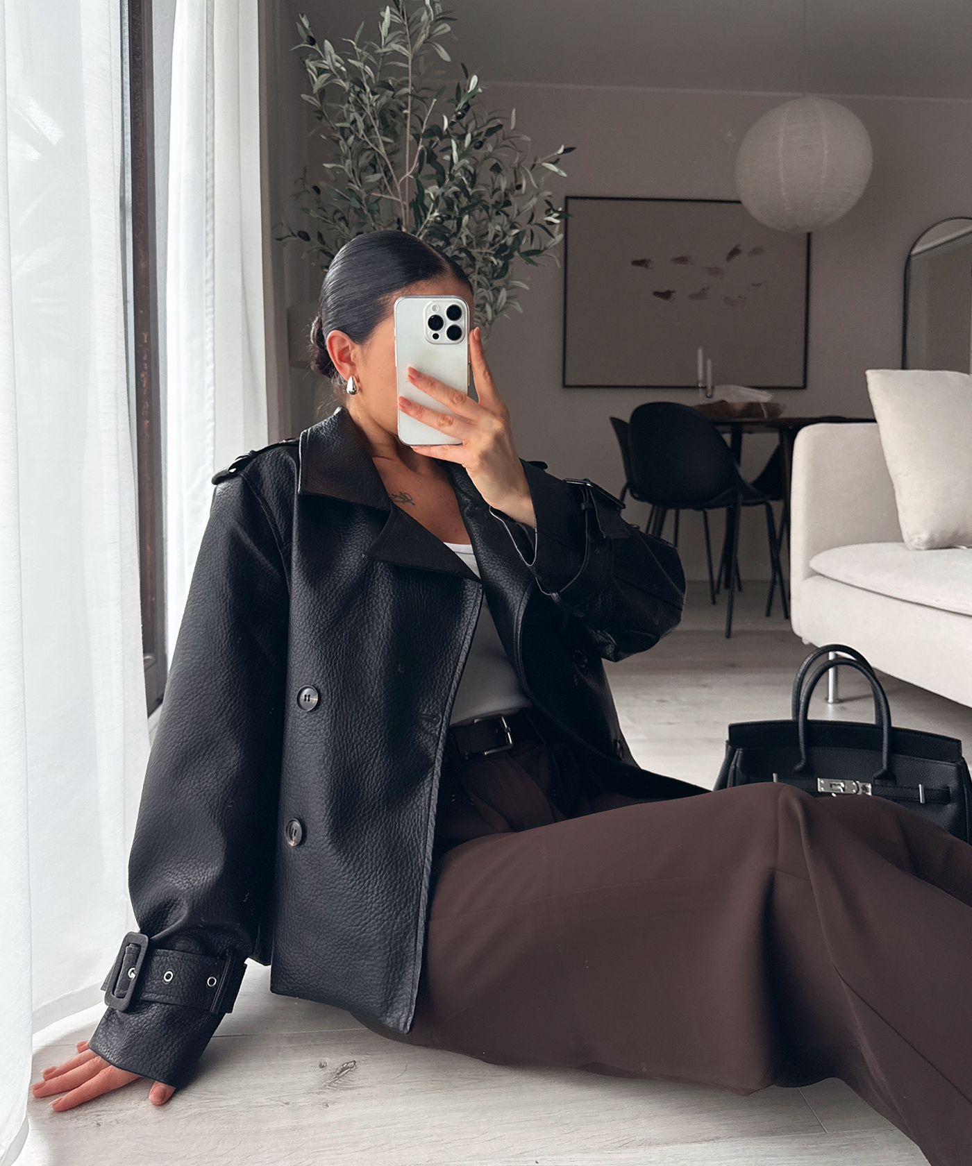 Lederjacke Gloria Schwarz