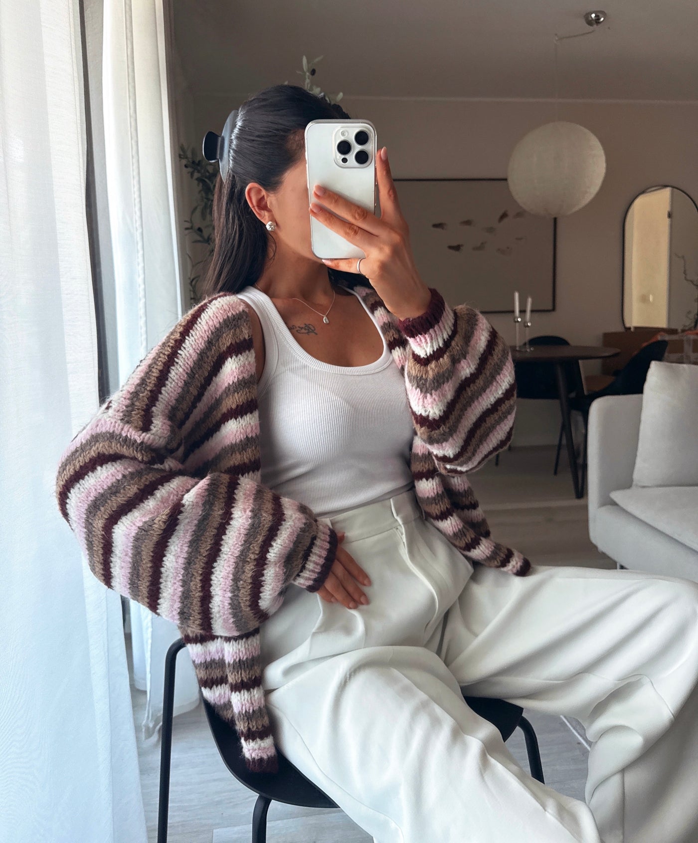 Cardigan Vaila Streifen Braun Ladypolitan ♡