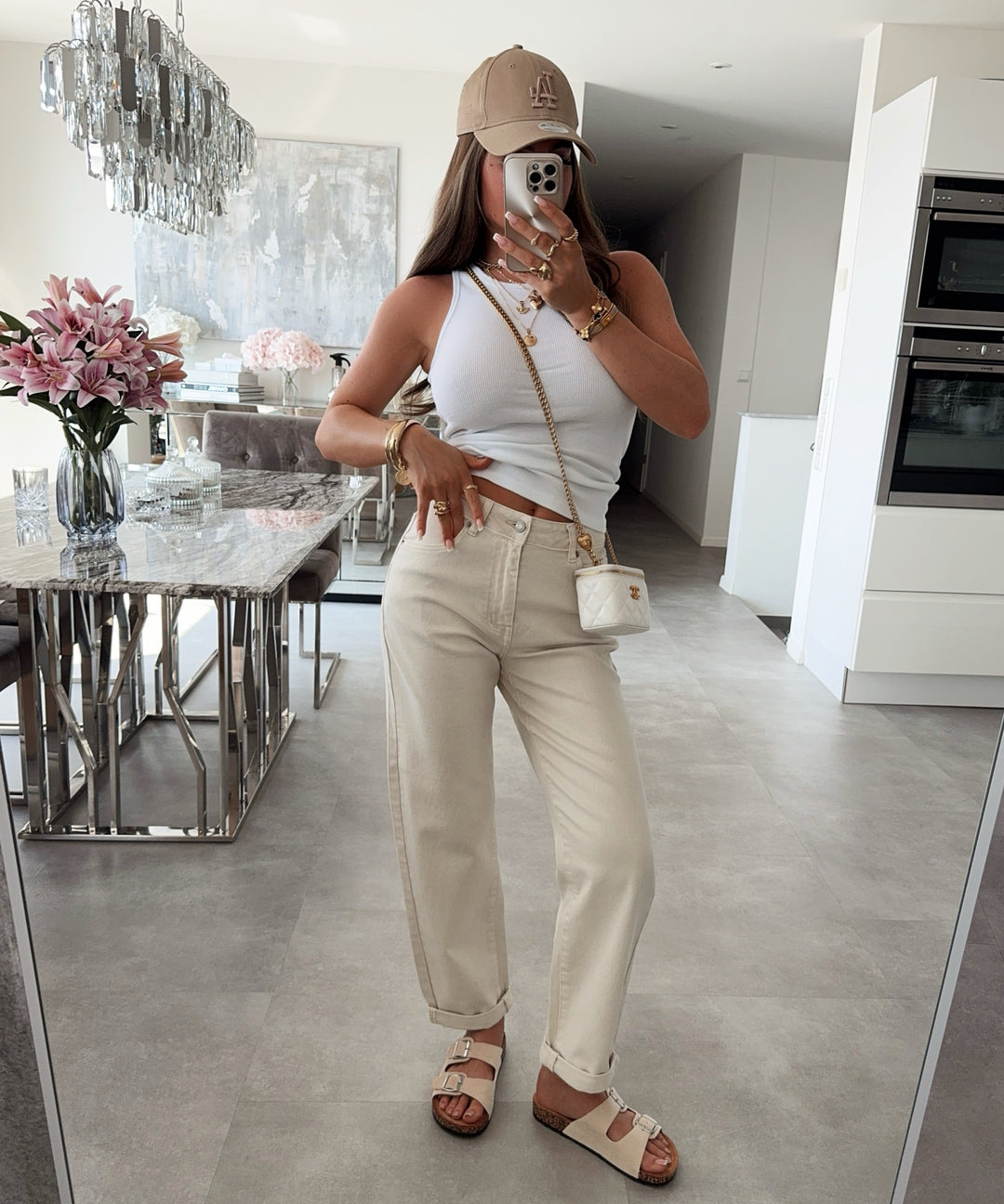 Grijze BY-BAR Wide jeans LINA MJ PANT Grijze BY-BAR Wide jeans LINA MJ PANT