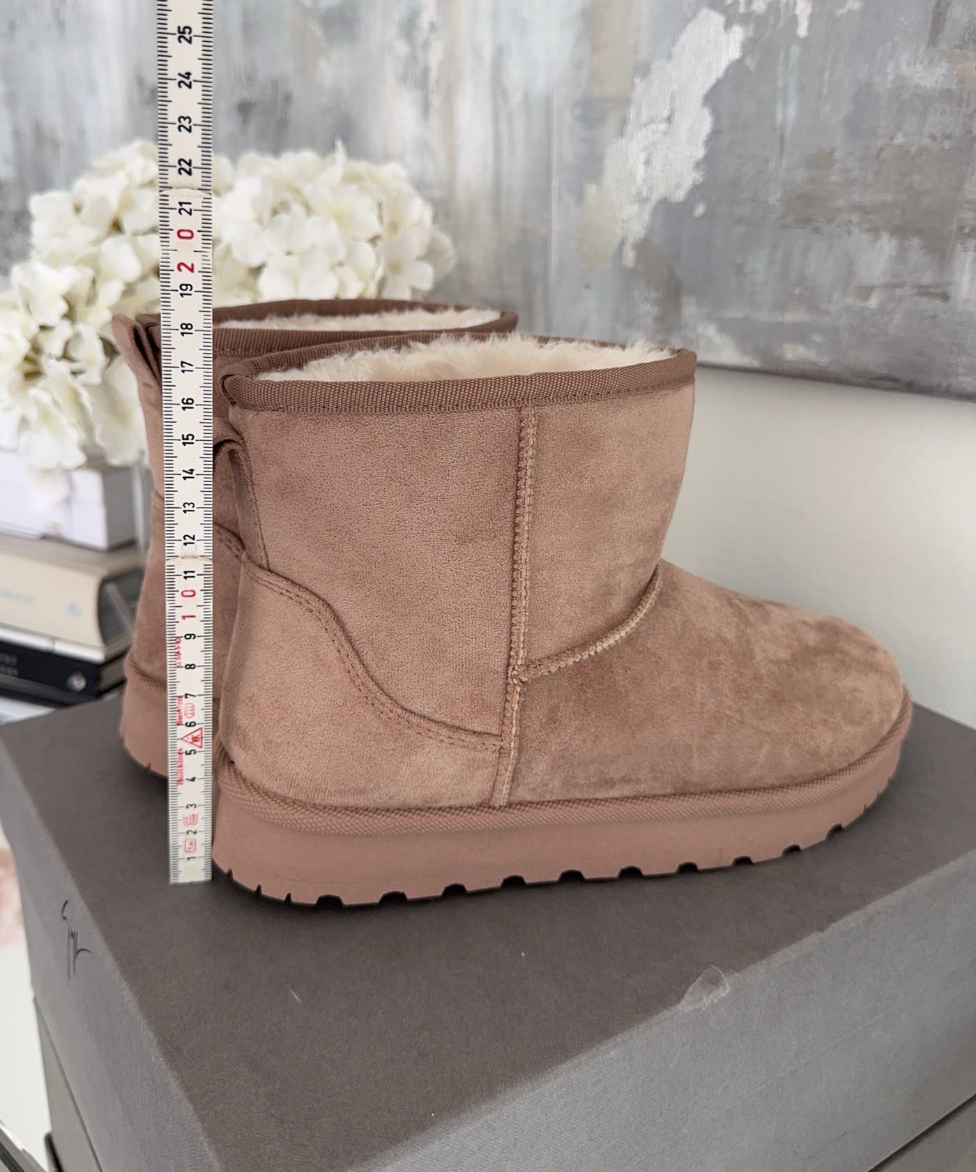 Gefütterte Boots Sana Hoch Taupe Ladypolitan ♡