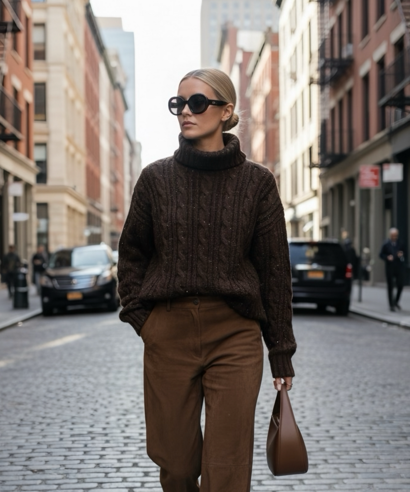 Rollkragen Pullover Vilena Braun Ladypolitan ♡