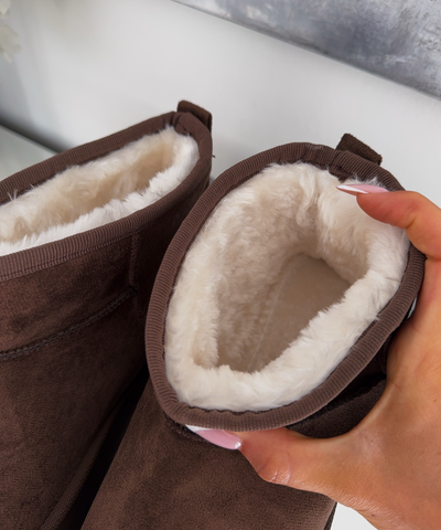 Gefütterte Plateau Boots Nina Dunkelbraun Ladypolitan ♡