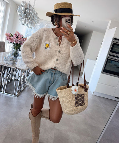 Boucle Cardigan Lalya Beige Ladypolitan ♡