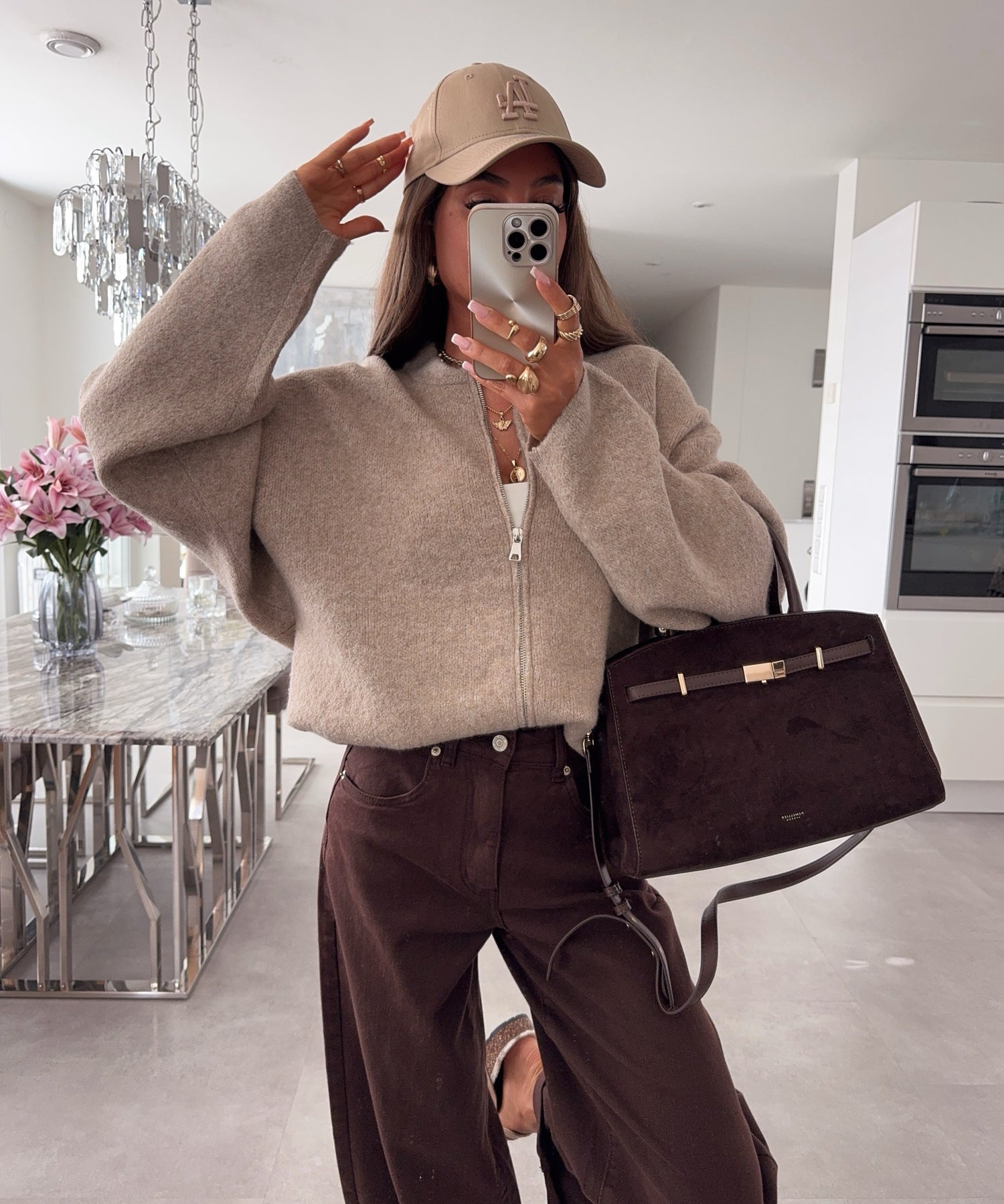 4165 Postcode Zip Cardigan Liorenna Taupe