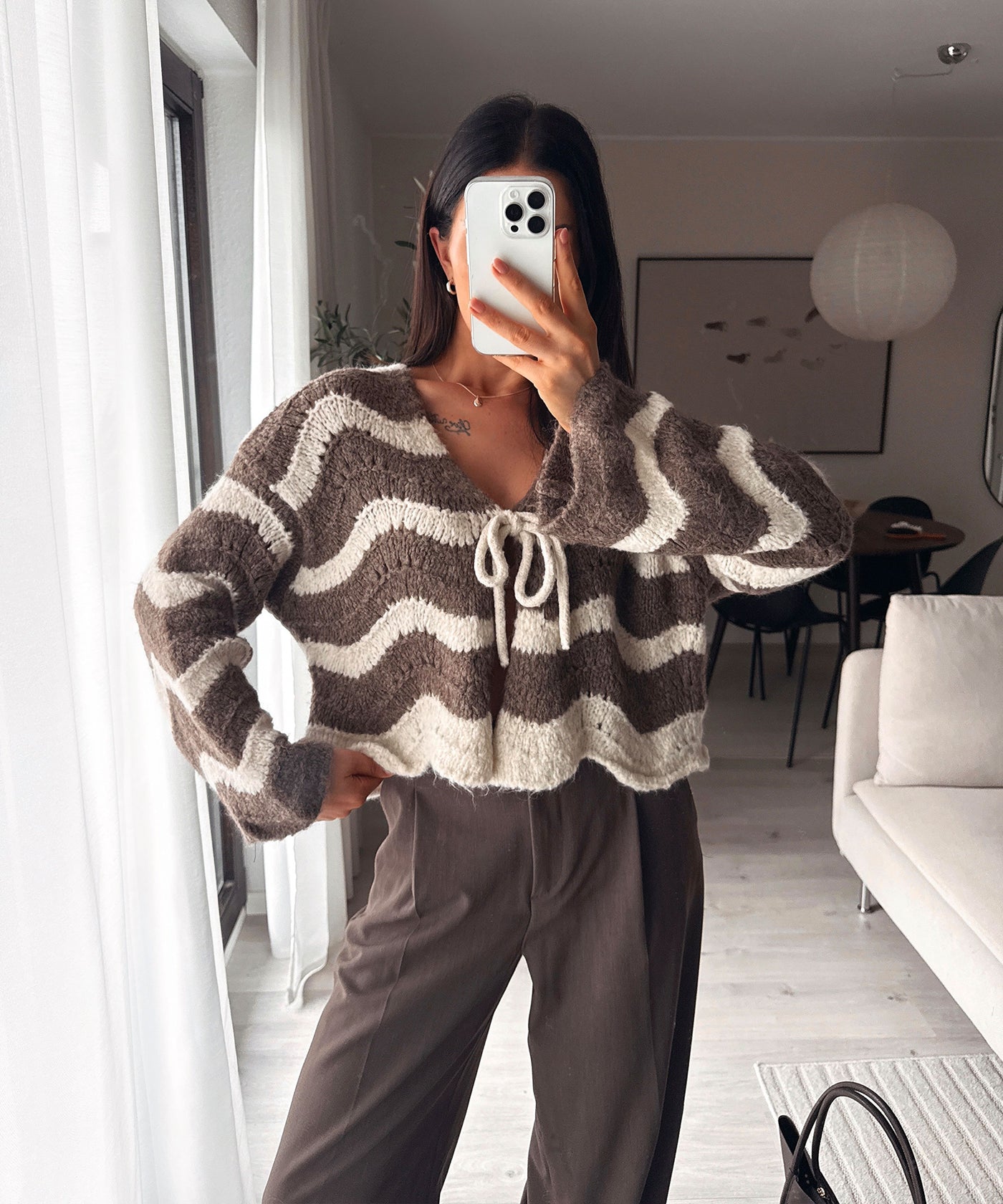 Strickjacke Leali Braun
