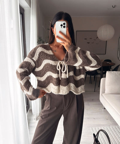 Strickjacke Leali Braun