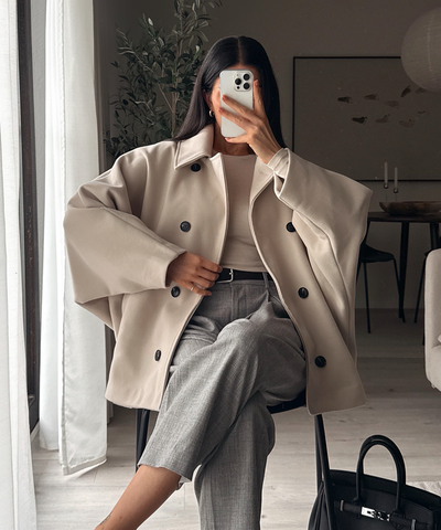 Oversize Jacke Joana Hellbeige