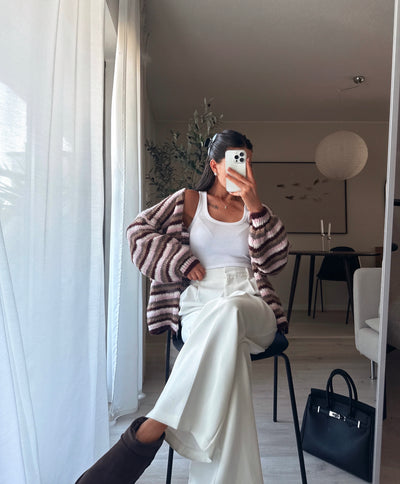Cardigan Vaila Streifen Braun Ladypolitan ♡