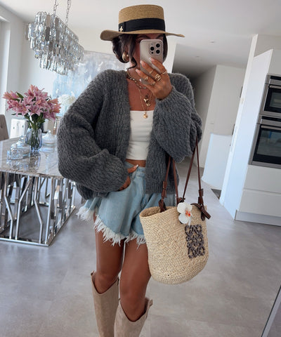 Cardigan Devina Dunkelgrau Ladypolitan ♡