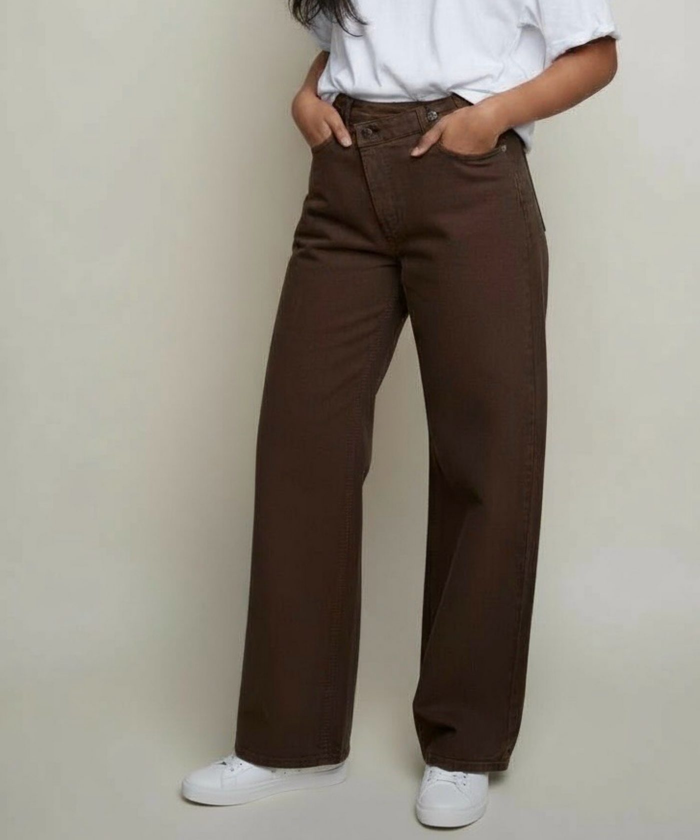 Stretch Straight Leg Jeans Galia Braun