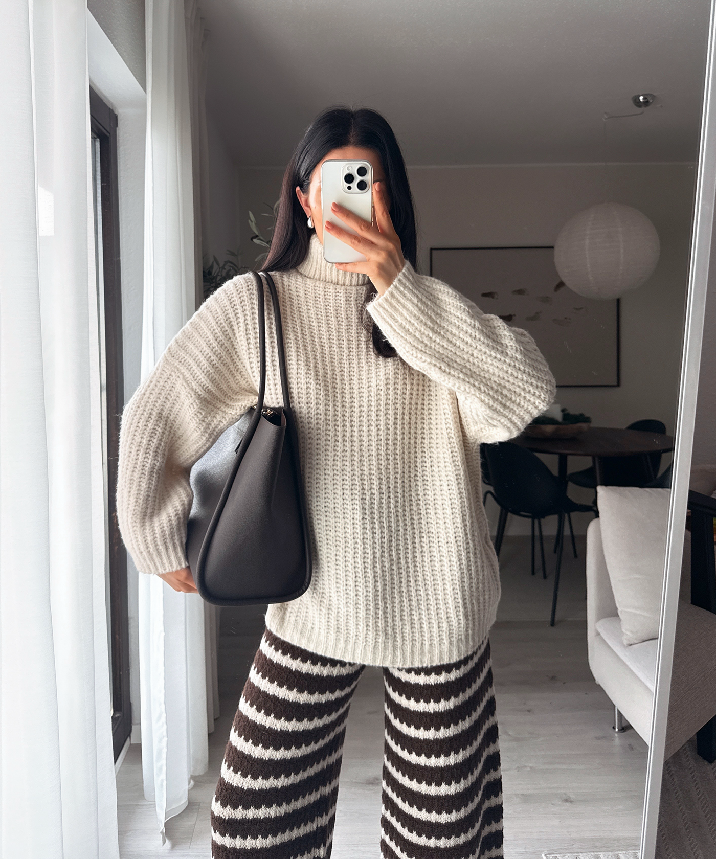 Strickhose Lilya Streifen Braun Ladypolitan ♡