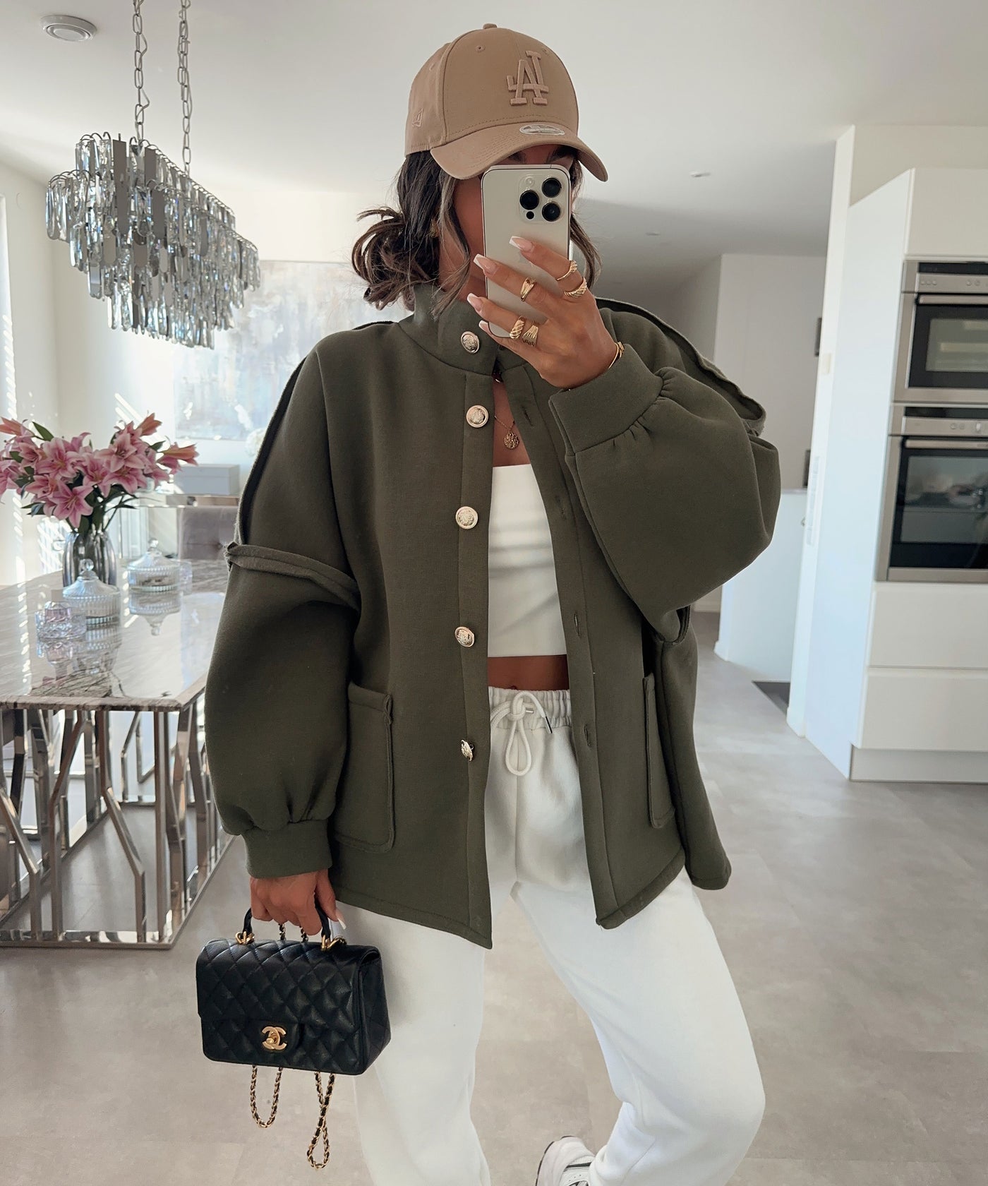 Gefütterte Oversize Jacke Mine Khaki  Ladypolitan ♡   