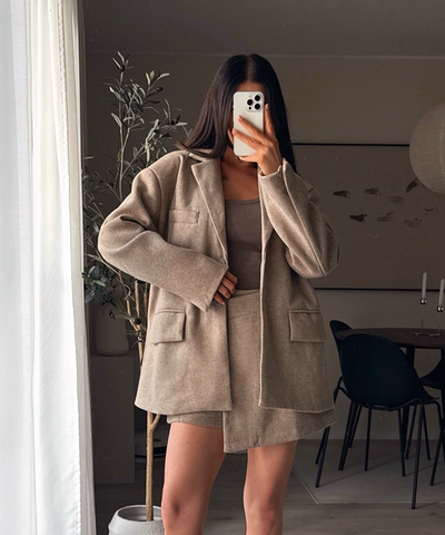 Wollfilz Look Hosenrock Sara Beige