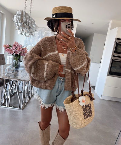 Strickjacke Fay Camel Ladypolitan ♡