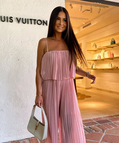 Eleganter Plissee Einteiler Rosa Ladypolitan - Fashion Onlineshop für Damen
