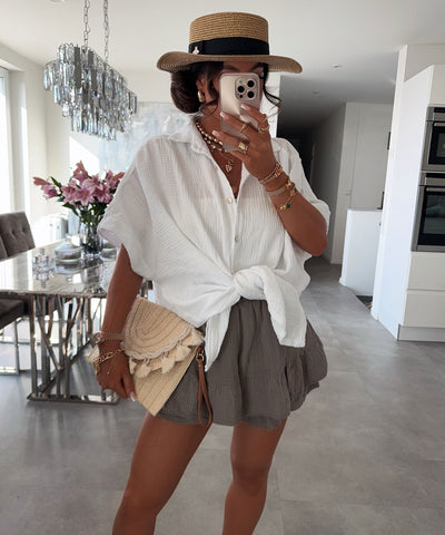 Musselin Hosenrock Alexis Taupe Ladypolitan ♡