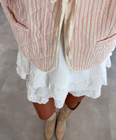 Weste Traya Streifen Rosa Ladypolitan ♡
