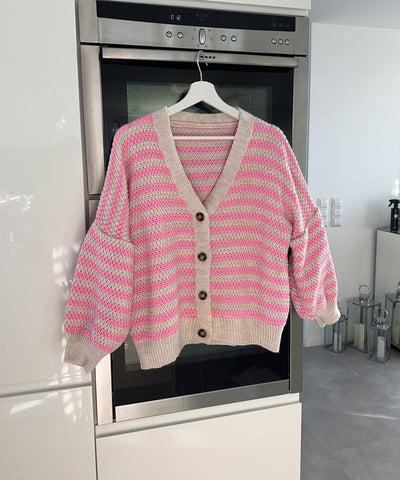 Strickjacke Lenora Pink Beige  Ladypolitan ♡   