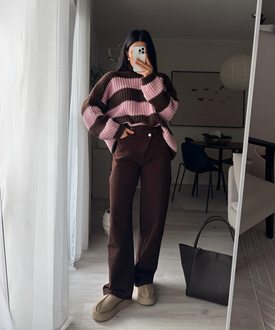 Stretch Straight Leg Jeans Galia Braun Ladypolitan ♡