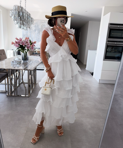 Maxi Kleid Solaya Weiß Ladypolitan ♡