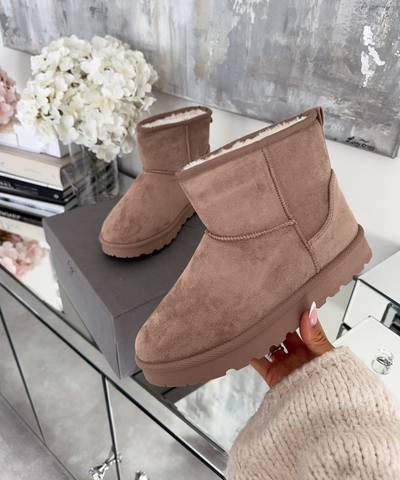 Gefütterte Boots Sana Hoch Taupe Ladypolitan ♡