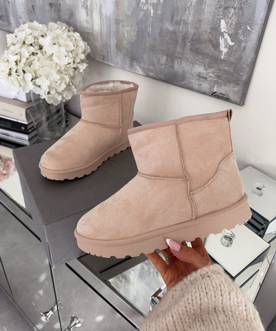 Gefütterte Boots Sana Hoch Beige Ladypolitan ♡