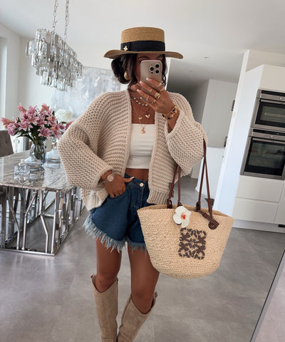 Cardigan Seyma Beige Ladypolitan ♡