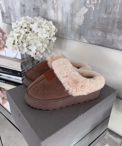 Gefütterte Pantolette Lena Braun Ladypolitan ♡