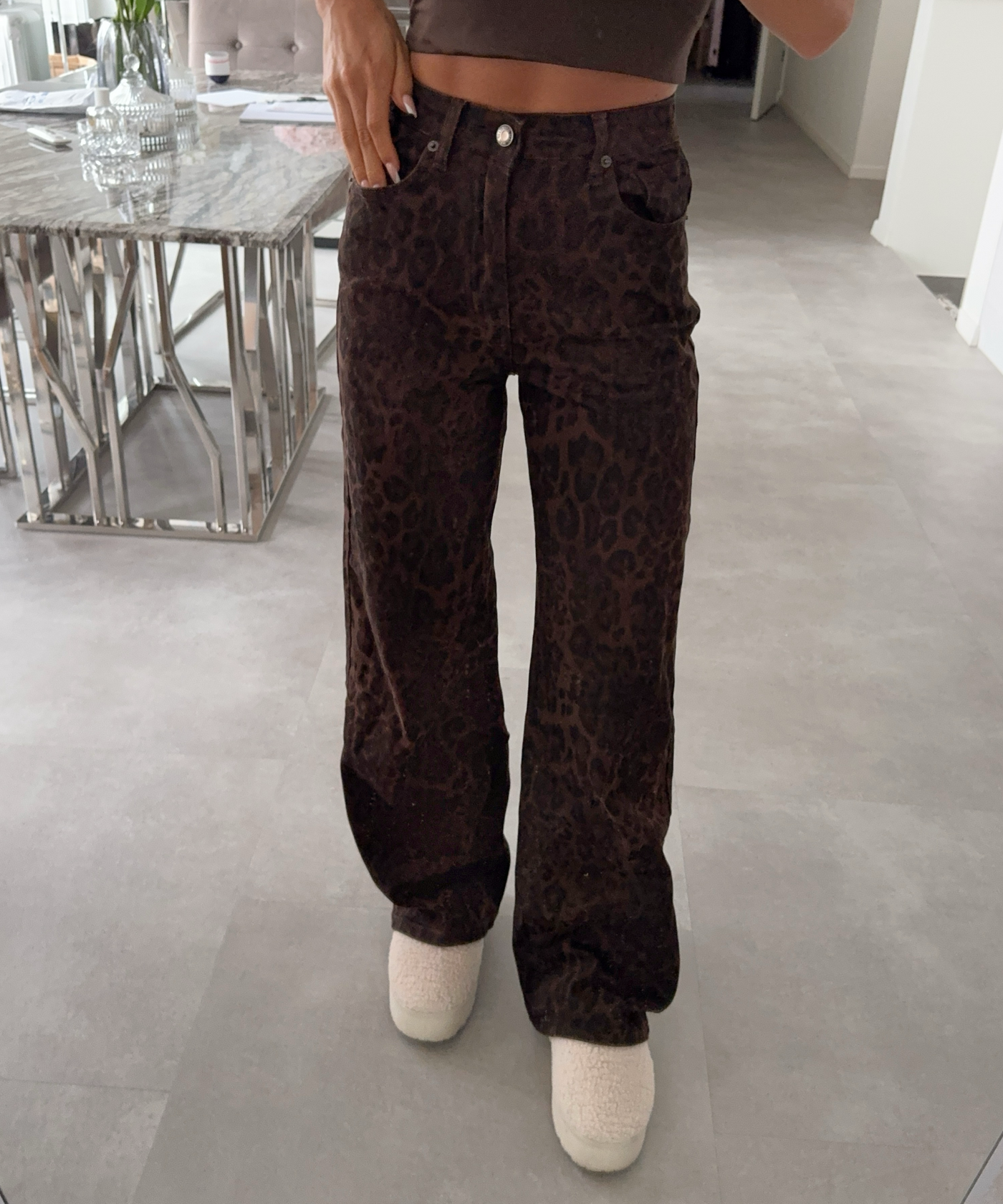 Stretch Dad Fit Jeans Sina Leo Dunkel