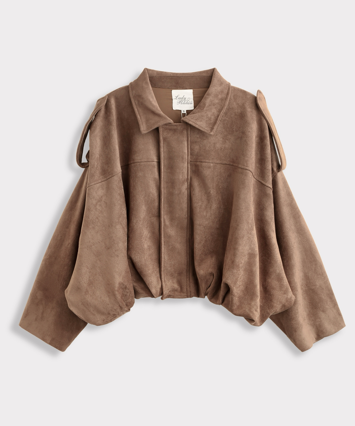 Wildlederoptik Jacke Linu Taupe