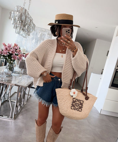 Cardigan Seyma Beige Ladypolitan ♡