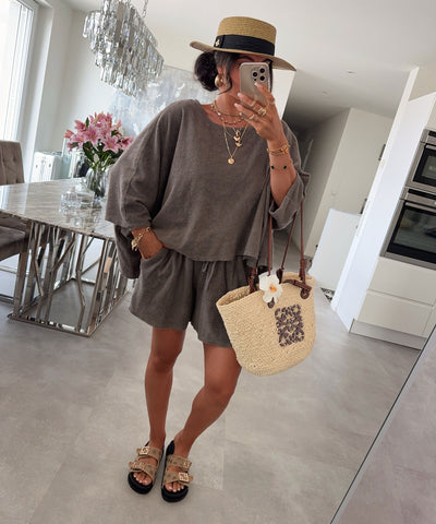 Baumwoll Shorts Hila Braun Ladypolitan ♡