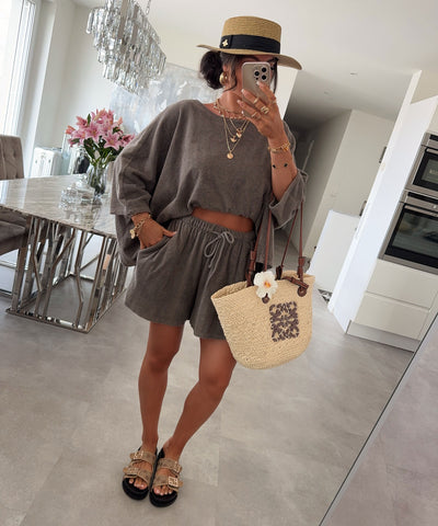 Baumwoll Shorts Hila Braun Ladypolitan ♡