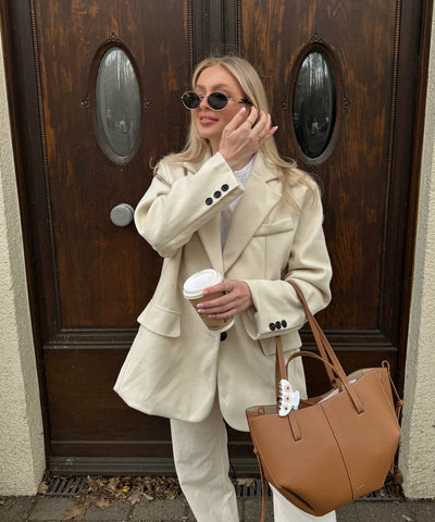 Oversize Blazer Nila Beige Ladypolitan ♡