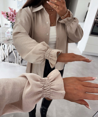 Bluse Diona Beige  Ladypolitan ♡   