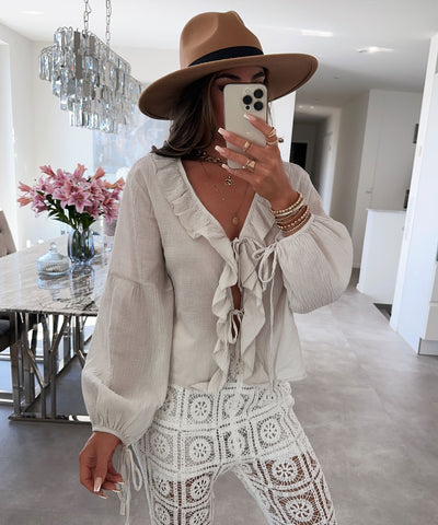 Bluse Palermo Beige  Ladypolitan ♡   