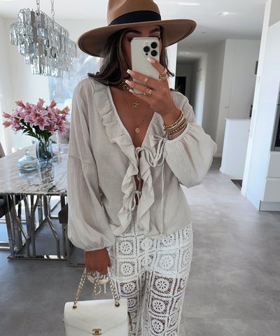 Bluse Palermo Beige  Ladypolitan ♡   