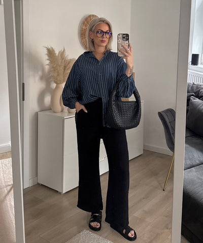 Bluse Sinica Streifen Dunkelblau Ladypolitan ♡