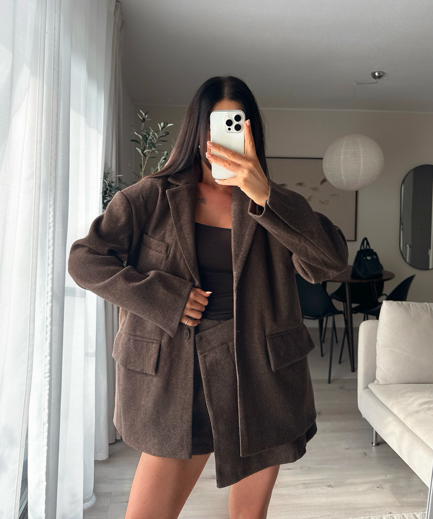 Wollfilz Look Hosenrock Sara Dunkelbraun Ladypolitan ♡