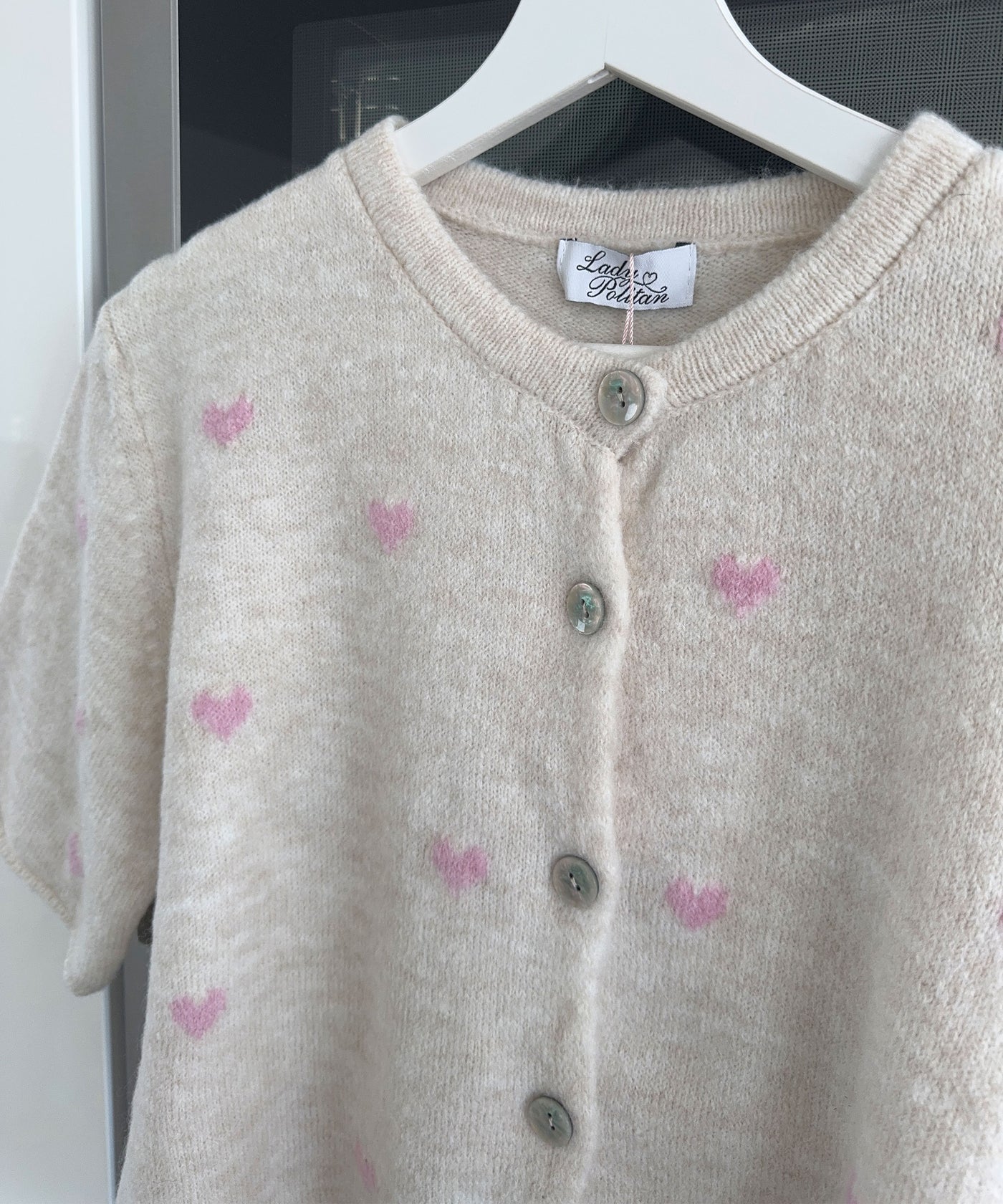 Cardigan Lene mit Herzen Rosa Ladypolitan ♡