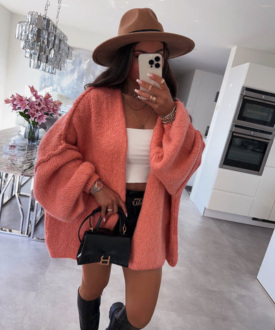 Cardigan Ray Peach  Ladypolitan ♡   