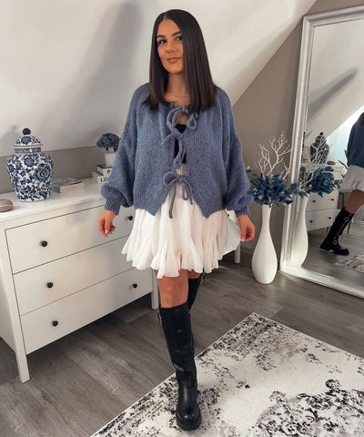 Cardigan Schleife Fia Jeansblau Ladypolitan ♡