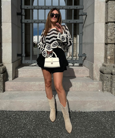 Cowboy Stiefel Selenay Beige Midi  Ladypolitan ♡   