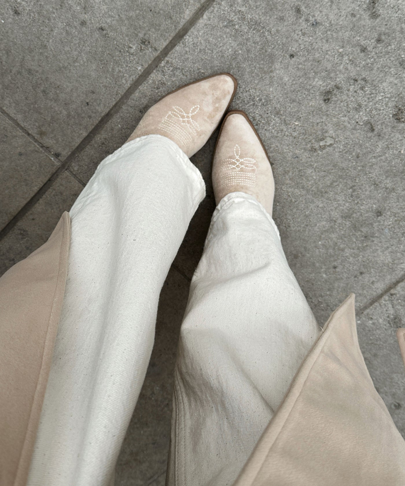 Cowboy Stiefel Selenay Beige Midi  Ladypolitan ♡   