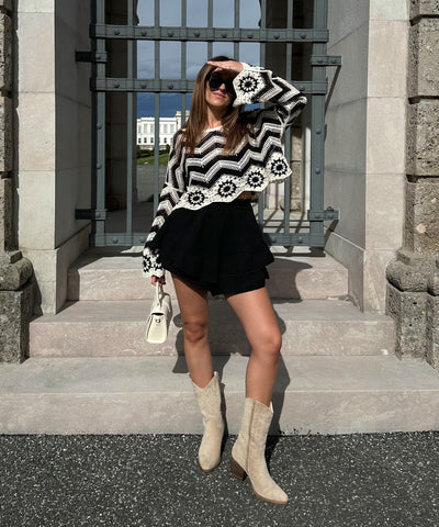 Cowboy Stiefel Selenay Beige Midi  Ladypolitan ♡   