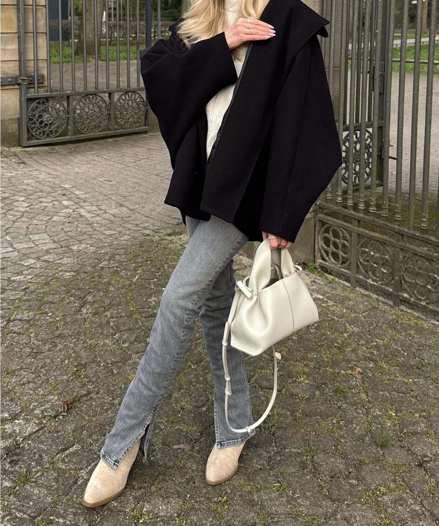 Cowboy Stiefel Selenay Beige Midi  Ladypolitan ♡   